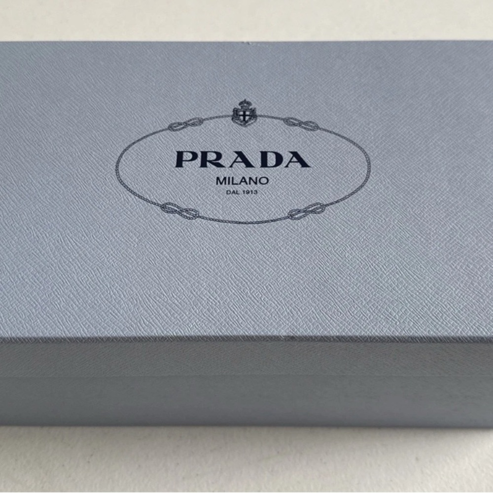PRADA MILANO Blue Empty Shoe Storage Box   12”.X7" (1174)